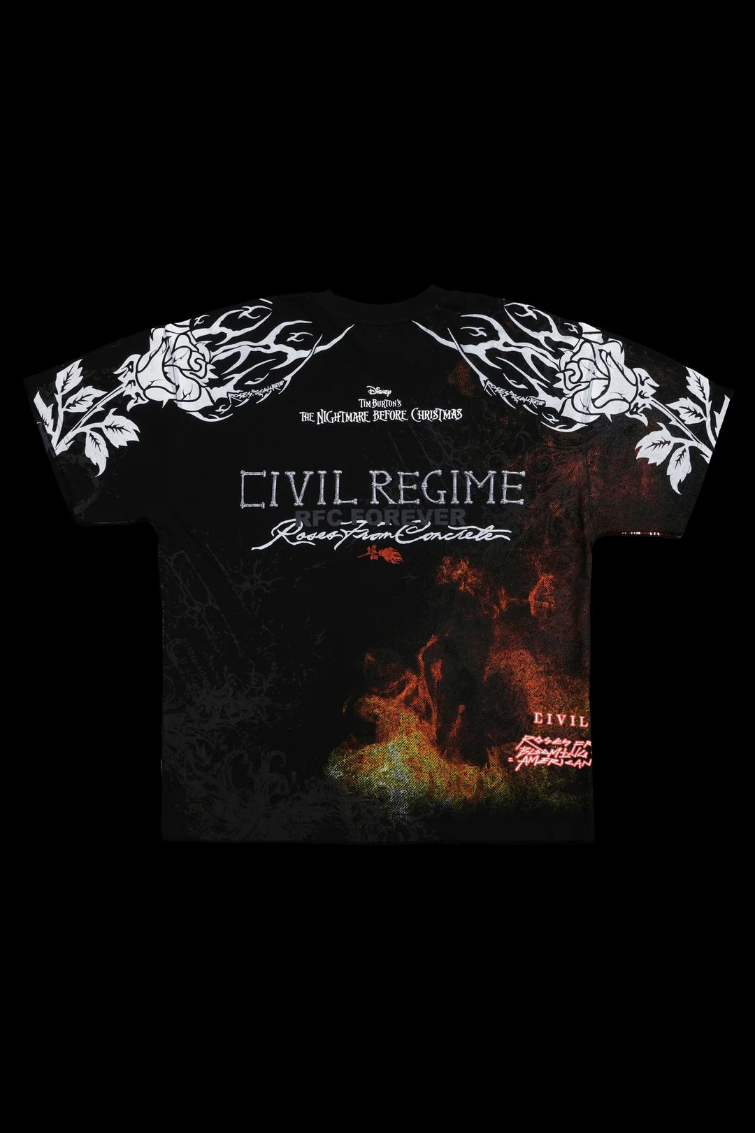 HALLOWEEN CHAOS AMERICAN CLASSIC OVERSIZED TEE IN BLACK