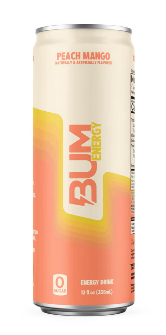 BUM Energy Drink - Peach Mango - 12oz.