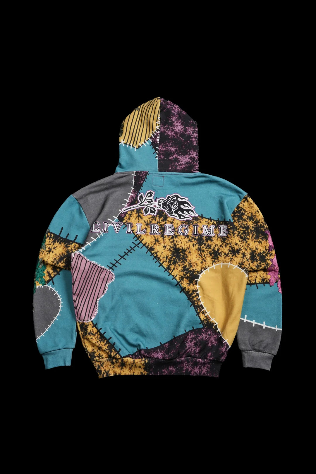 PATCH IN CHAOS INDIE ROSE HOODIE IN PATCH PRINT