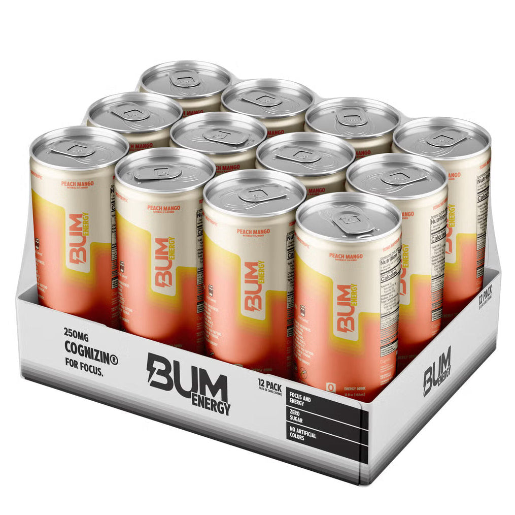BUM Energy Drink - Peach Mango - 12oz.