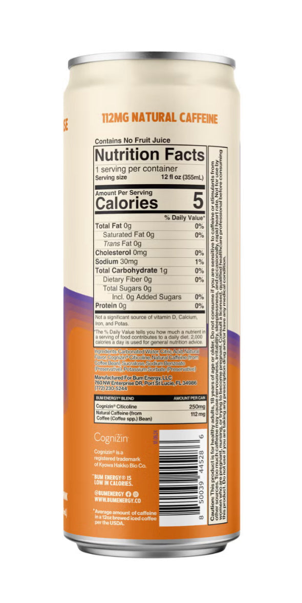 BUM Energy Drink - Orange Sunrise - 12oz.