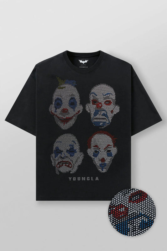 4257 - BATMAN RHINESTONE TEES "CLOWNS"