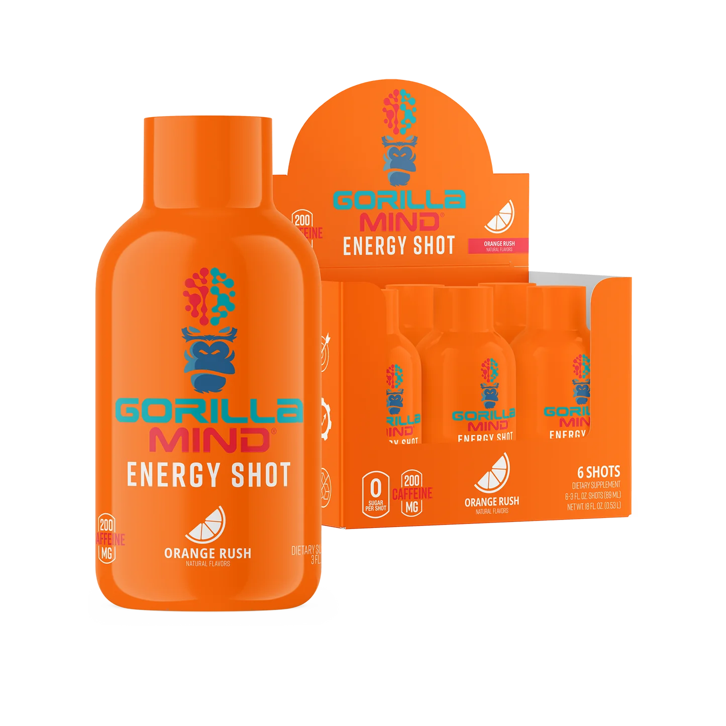 Gorilla Mind Energy Shot - Orange Rush
