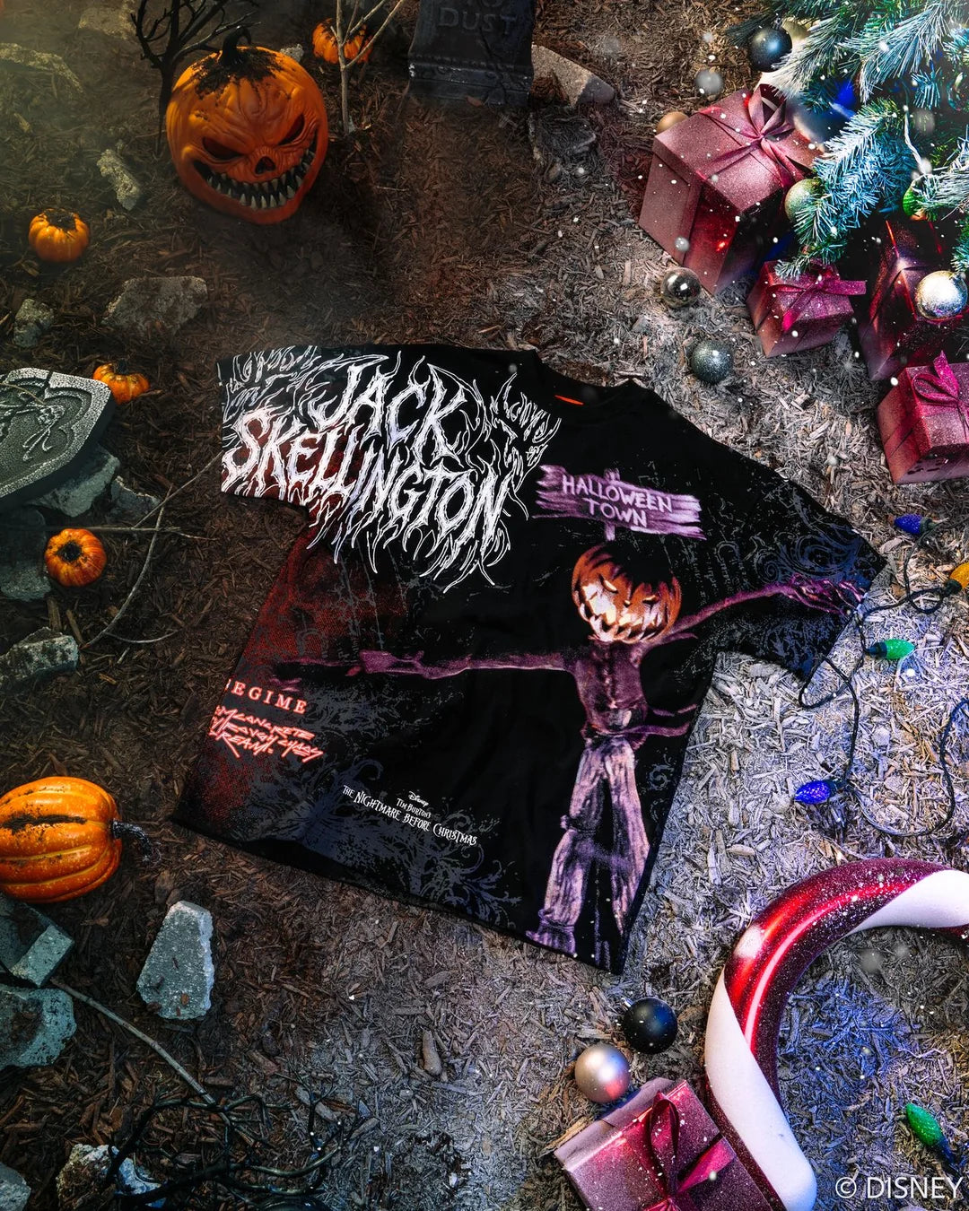 HALLOWEEN CHAOS AMERICAN CLASSIC OVERSIZED TEE IN BLACK