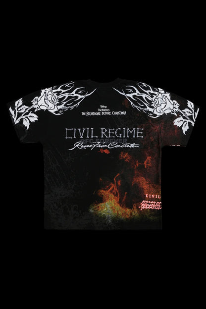 HALLOWEEN CHAOS AMERICAN CLASSIC OVERSIZED TEE IN BLACK