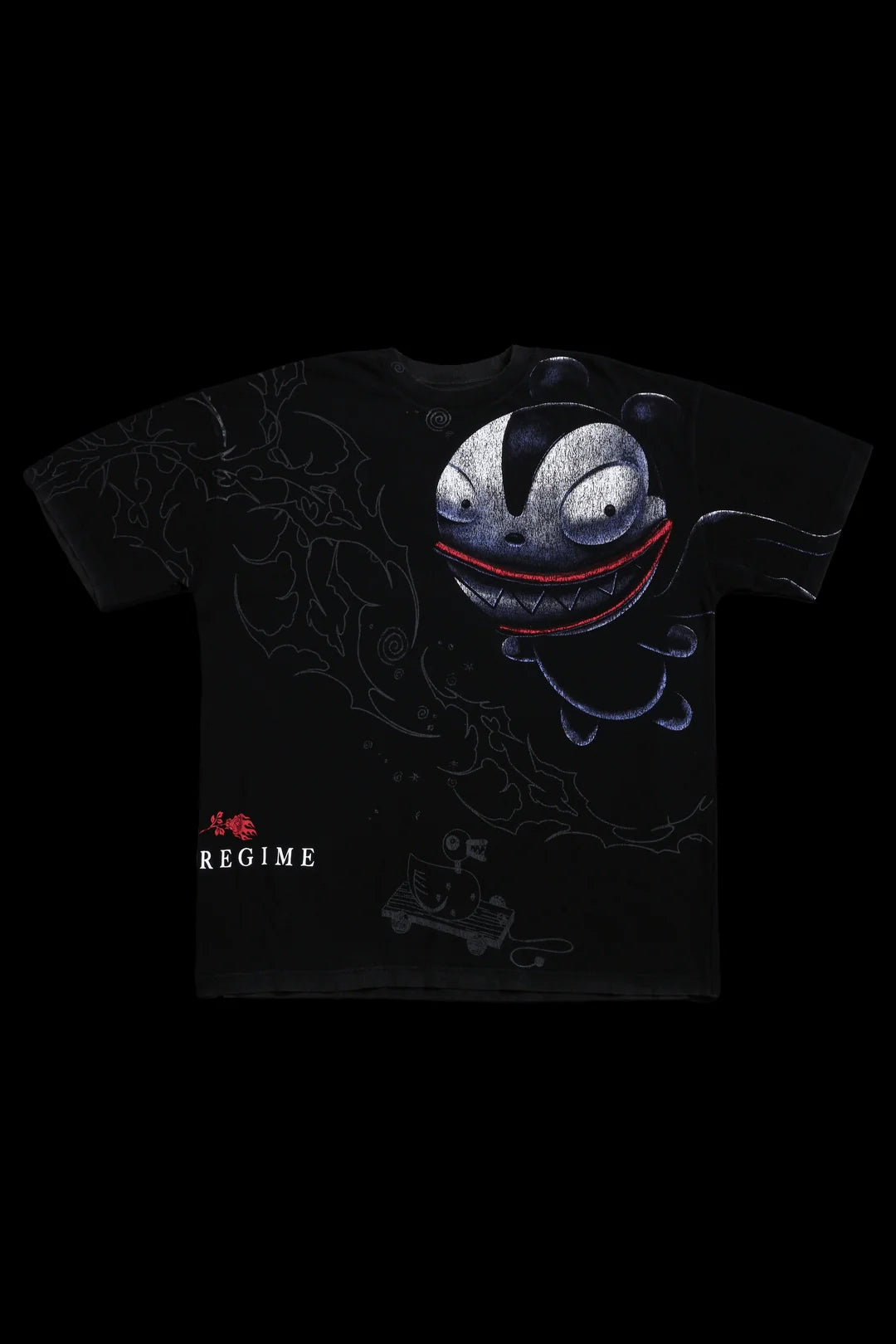 VAMPIRE TEDDY AMERICAN CLASSIC OVERSIZED TEE IN VINTAGE BLACK