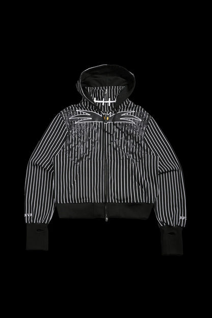 KNIGHT OF NIGHTMARES CIVIL COWL ZIP UP HOODIE V2 IN BLACK