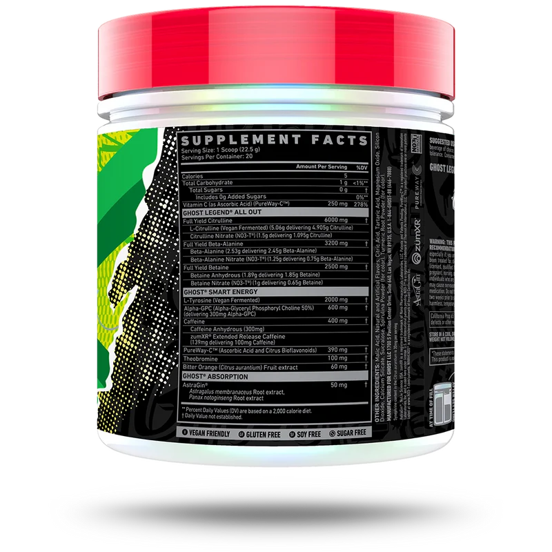 GHOST LEGEND® ALL OUT WARHEADS SOUR GREEN APPLE
