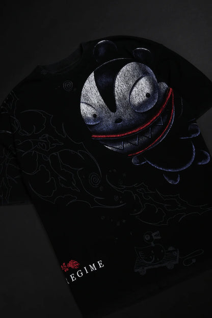 VAMPIRE TEDDY AMERICAN CLASSIC OVERSIZED TEE IN VINTAGE BLACK