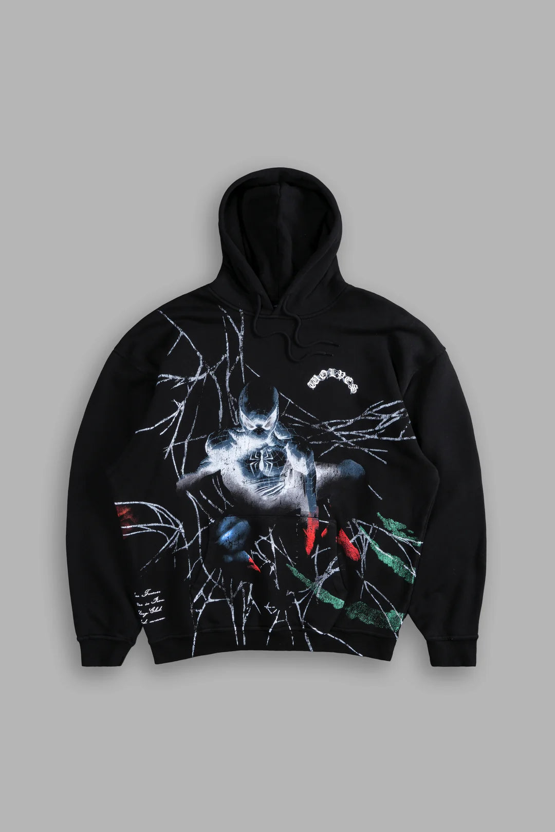 DARC SPORT SPIDERMAN HOODIE IN BLACK