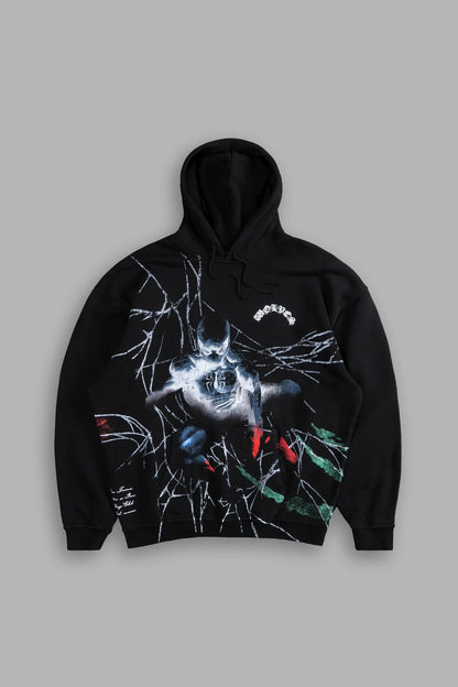 DARC SPORT SPIDERMAN HOODIE IN BLACK