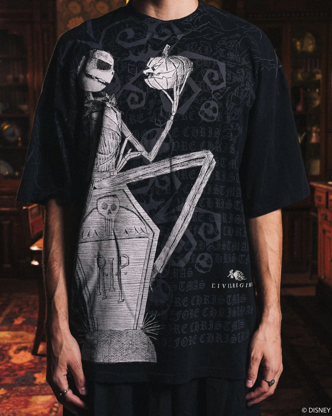SKELLINGTON'S MADNESS AMERICAN CLASSIC OVERSIZED TEE IN BLACK