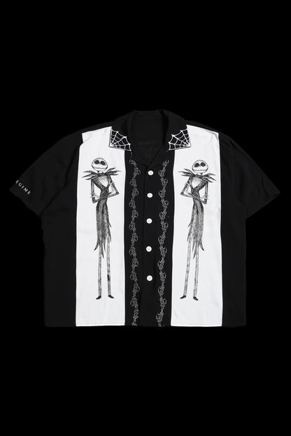 BONE LANE CUBAN COLLAR S/S SHIRT IN BLACK