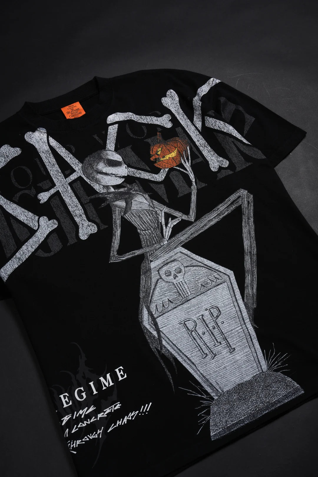 SKELETON GRIN AMERICAN CLASSIC OVERSIZED TEE IN BLACK