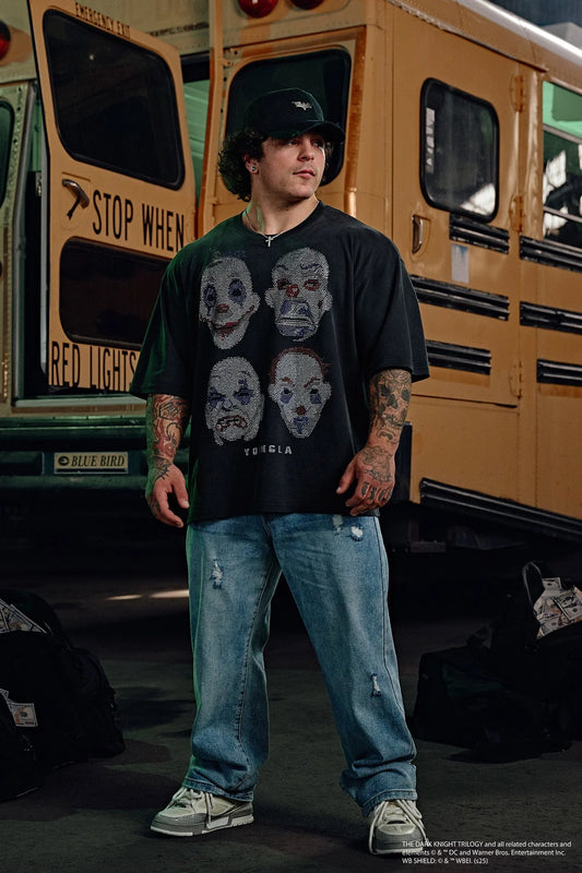 4257 - BATMAN RHINESTONE TEES "CLOWNS"