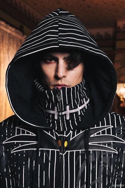 KNIGHT OF NIGHTMARES CIVIL COWL ZIP UP HOODIE V2 IN BLACK