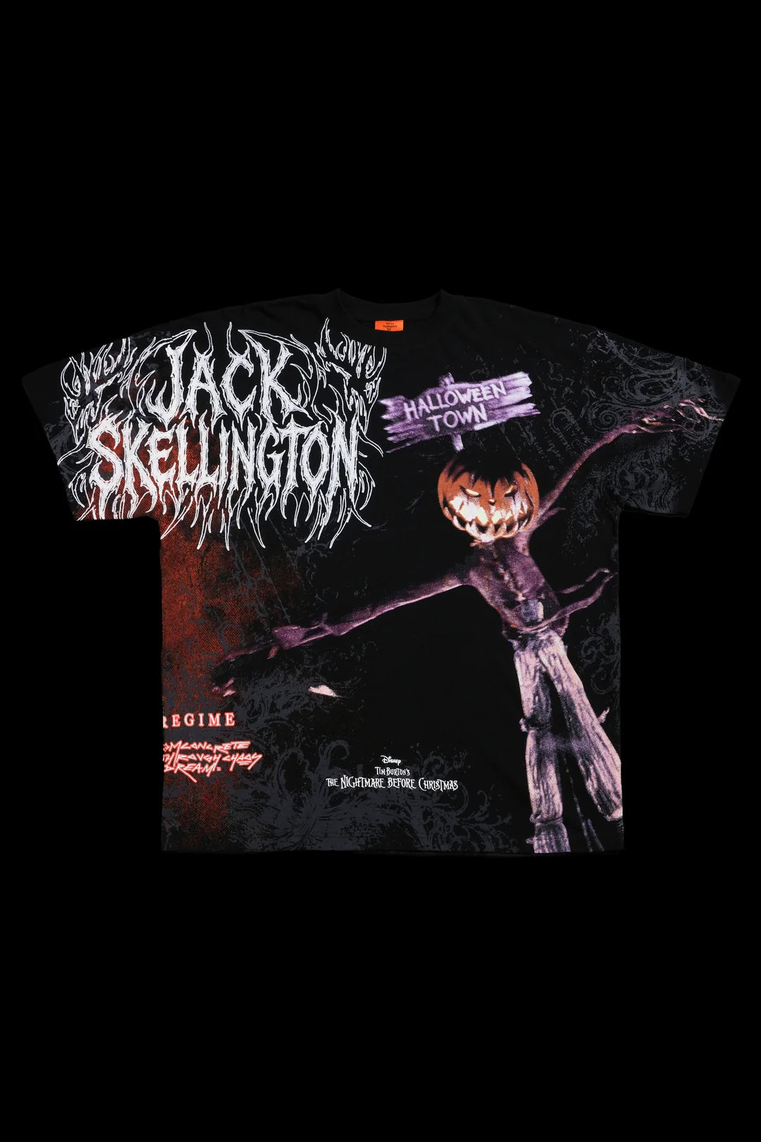 HALLOWEEN CHAOS AMERICAN CLASSIC OVERSIZED TEE IN BLACK