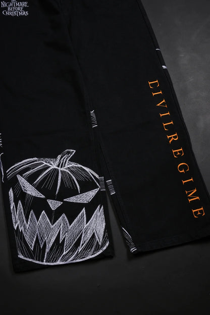 PUMPKIN FREIGHT RAW DENIM JEANS IN BLACK