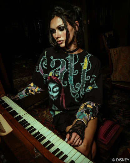 SALLY'S ANXIETY 199X JERSEY TWOFER IN BLACK/MULTI