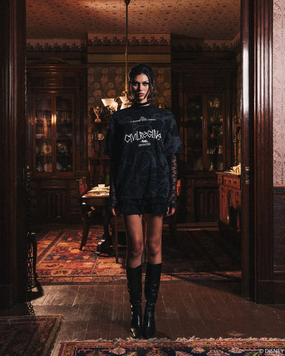 MASTER OF FRIGHT AMERICAN CLASSIC OVERSIZED TEE IN VINTAGE BLACK