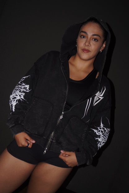 CIVIL REGIME Web Sling Civil Zip Up Hoodie