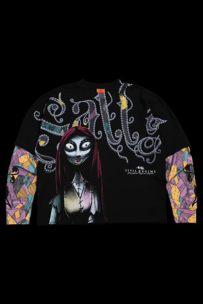 SALLY'S ANXIETY 199X JERSEY TWOFER IN BLACK/MULTI
