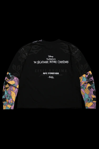 SALLY'S ANXIETY 199X JERSEY TWOFER IN BLACK/MULTI