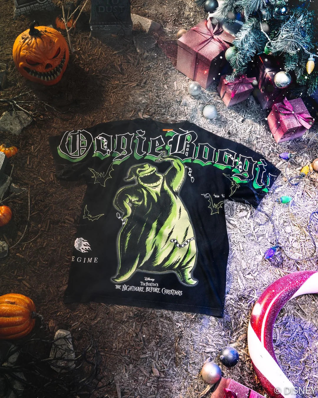 CHAOS BOOGIE FRIGHTS AMERICAN CLASSIC OVERSIZED TEE IN VINTAGE BLACK
