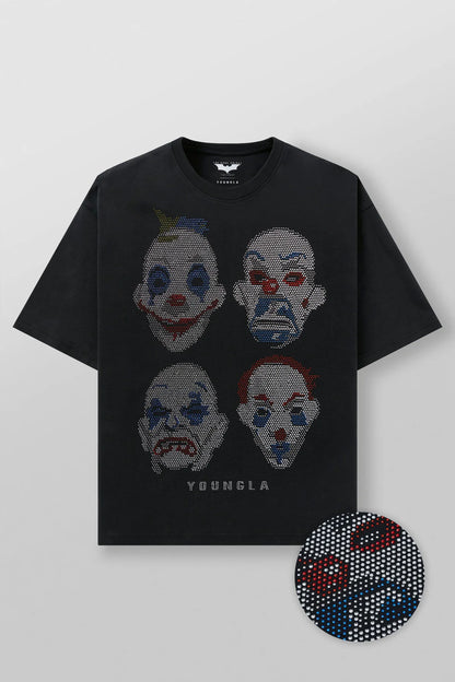 4257 - BATMAN RHINESTONE TEES "CLOWNS"