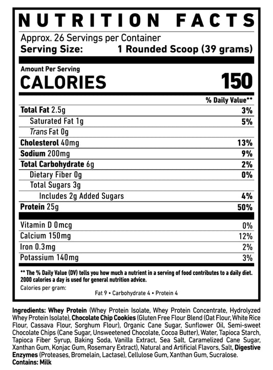 GHOST® WHEY PACKET x CHOCOLATE CHIP COOKIES