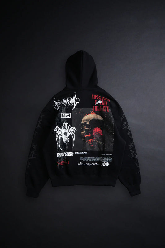 CIVIL REGIME CURSED RFC REGIME HOODIE IN BLACK